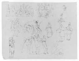 Free download Sketches of Friezes and Groups of Figures in Three Tiers, Some Antique, Some 16th and 17th Century Genre (from Sketchbook) free photo or picture to be edited with GIMP online image editor