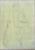 Free download Sketch of a Female Nude Resembling the Medici Venus (Smaller Italian Sketchbook, leaf 20 recto) free photo or picture to be edited with GIMP online image editor