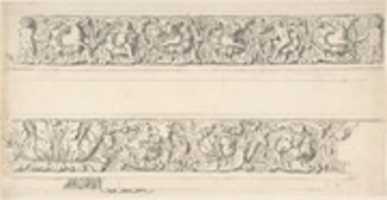 Free download Sketch of Two Friezes, Palazzo Mattei free photo or picture to be edited with GIMP online image editor