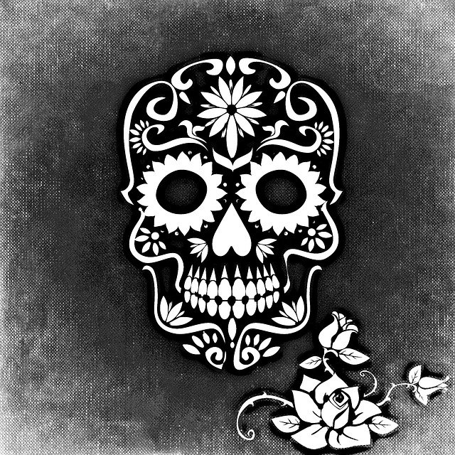 Free download Skull And Crossbones Rose -  free illustration to be edited with GIMP free online image editor