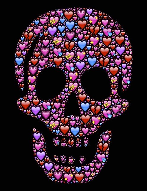 Free download Skull Loving Emoji -  free illustration to be edited with GIMP free online image editor