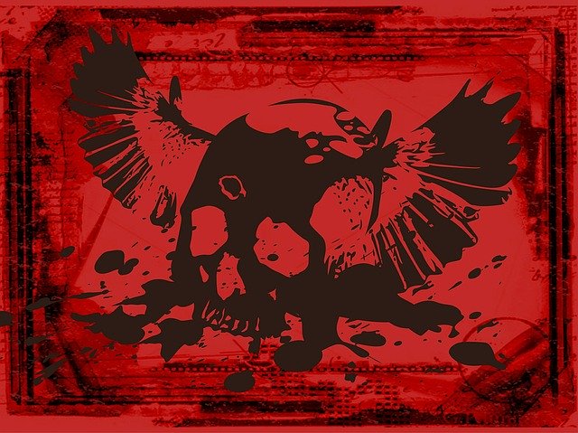 Free download Skull Red Collage -  free illustration to be edited with GIMP free online image editor