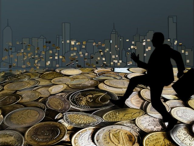 Free download Skyline Coins Man -  free illustration to be edited with GIMP free online image editor