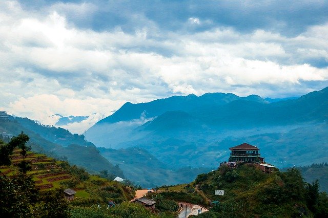 Free download Sky Sapa Mountains -  free photo or picture to be edited with GIMP online image editor