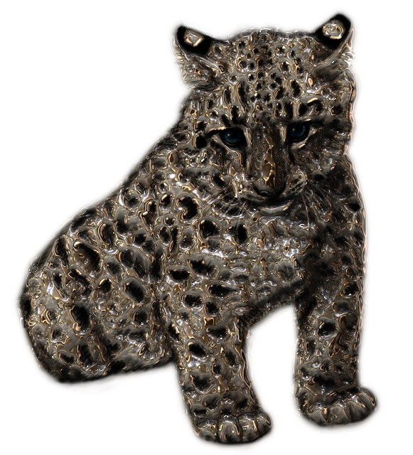 Free download Snow Leopard Metallizer Art -  free illustration to be edited with GIMP free online image editor