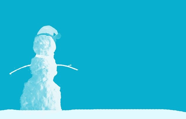 Free download Snowman Blue White -  free illustration to be edited with GIMP free online image editor