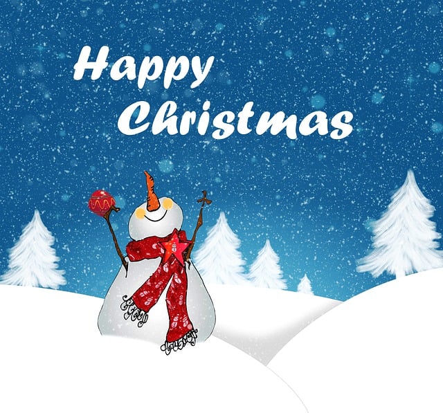 Free download snowman christmas trees snow free picture to be edited with GIMP free online image editor