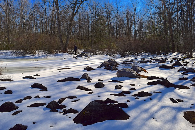 Free download snow rocks shadows park winter free picture to be edited with GIMP free online image editor