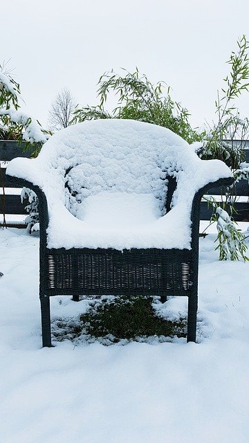 Free download Snow Snowed In Garden Chair -  free photo or picture to be edited with GIMP online image editor