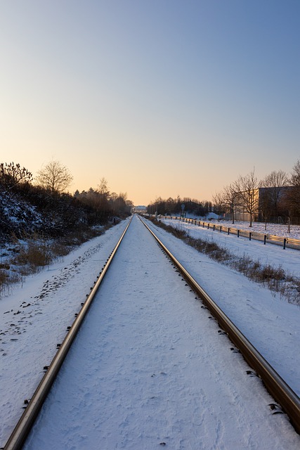 Free download snow winter rail railroad track free picture to be edited with GIMP free online image editor