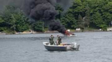 Free download sodus-bay-boat-fire-2016-08-22 free photo or picture to be edited with GIMP online image editor