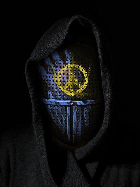 Free download soldier mask peace symbol warrior free picture to be edited with GIMP free online image editor