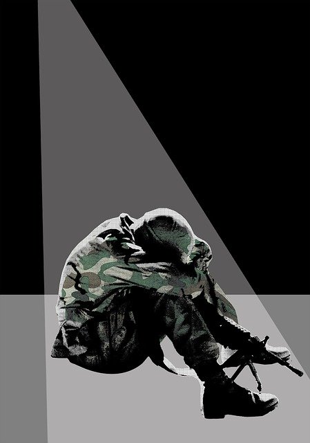 Free download Soldier Post-Traumatic Stress -  free illustration to be edited with GIMP free online image editor