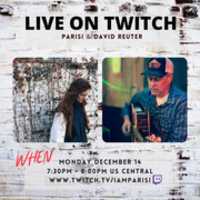 Free download Songwriter / Producer Kristen Parisi and Guitarist / ArrangerDavid Reuter LIVE ON TWITCH 12-14-2020 free photo or picture to be edited with GIMP online image editor