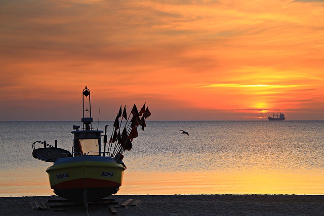 Free download sopot sea boats twilight landscape free picture to be edited with GIMP free online image editor