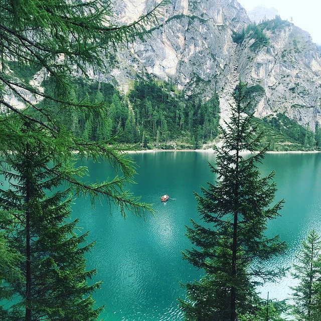 Free download South Tyrol Pragser Wildsee -  free free photo or picture to be edited with GIMP online image editor