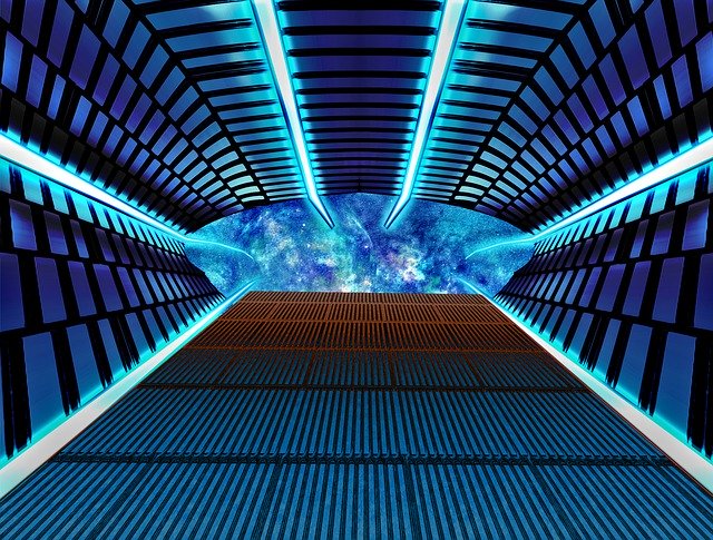 Free download Spaceship Corridor Landing Pad -  free illustration to be edited with GIMP free online image editor