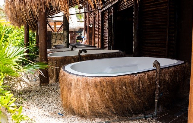 Free download Spa Coconut Bath Tub -  free photo or picture to be edited with GIMP online image editor