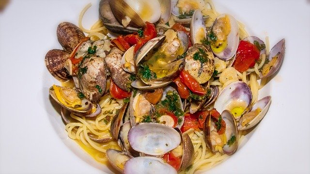 Free download Spaghetti Vongole Dinner -  free photo or picture to be edited with GIMP online image editor