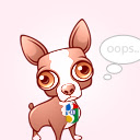 Spinky the +1 Dog (pink)  screen for extension Chrome web store in OffiDocs Chromium