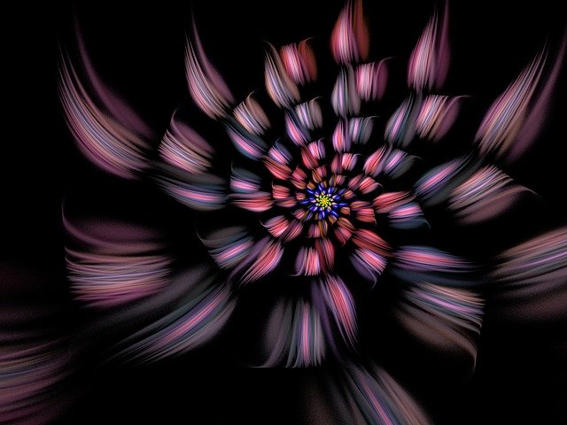 Free download Spiral Flower Fractal -  free illustration to be edited with GIMP free online image editor