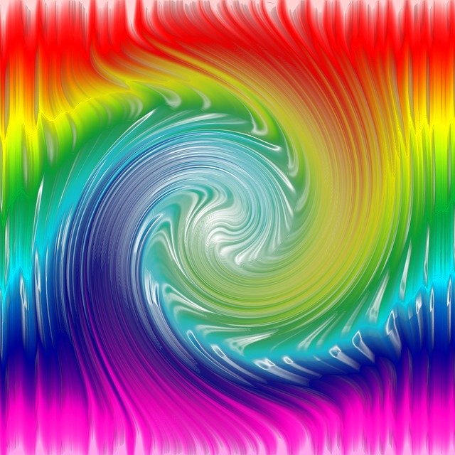 Free download Spirals Colored Rainbow -  free illustration to be edited with GIMP free online image editor