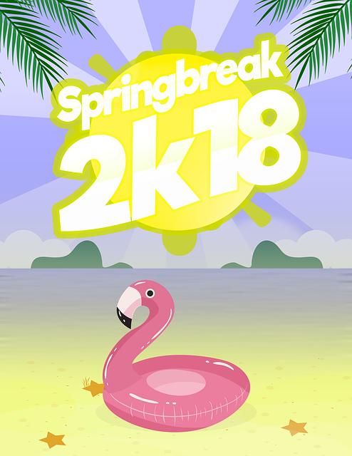 Free download Springbreak Summer Beach -  free illustration to be edited with GIMP free online image editor