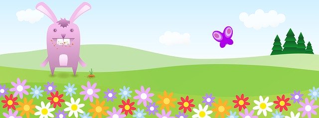 Free download Spring Landscape Hare -  free illustration to be edited with GIMP free online image editor