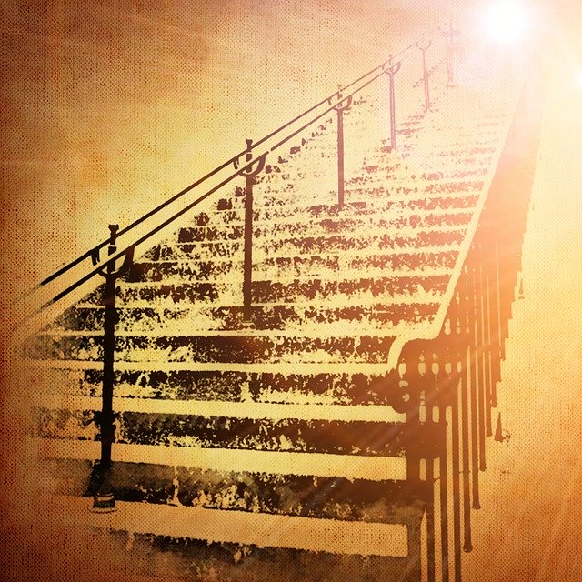 Free download Stairs Gradually Surreal -  free illustration to be edited with GIMP free online image editor