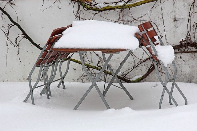 Free download Stammtisch Snowed In Beer Garden free photo template to be edited with GIMP online image editor