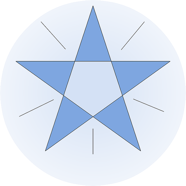 Free download Star Blue Pentagon -  free illustration to be edited with GIMP free online image editor