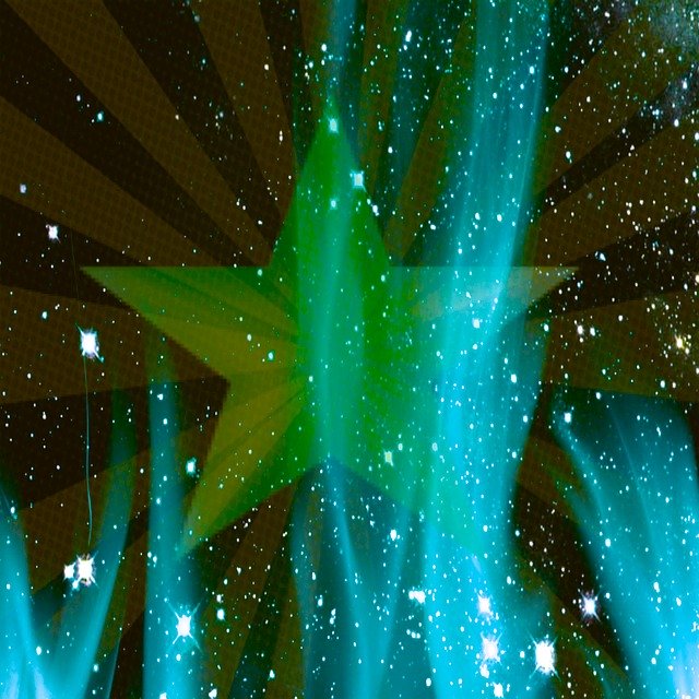 Free download Star Fire Green -  free illustration to be edited with GIMP free online image editor