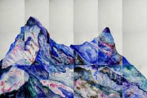 Free download Stas Korolov, Mountains, Water Color On Paper, 180x 120 Cm ( 18 Parts), 2013 free photo or picture to be edited with GIMP online image editor