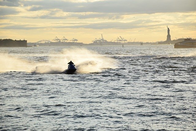 Free download Statue Of Liberty America Jet Ski -  free photo or picture to be edited with GIMP online image editor