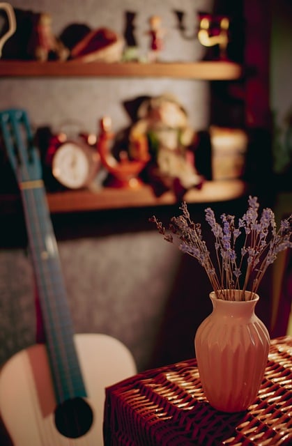 Free download still life lavender guitar vintage free picture to be edited with GIMP free online image editor