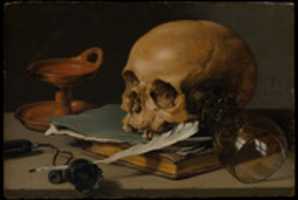 Free download Still Life with a Skull and a Writing Quill free photo or picture to be edited with GIMP online image editor