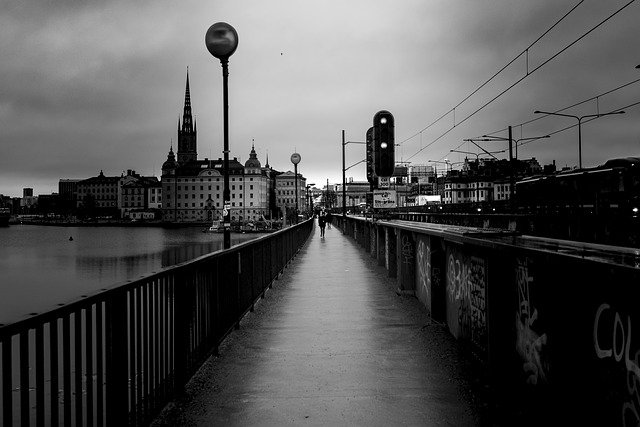 Free download Stockholm Black White City -  free photo or picture to be edited with GIMP online image editor