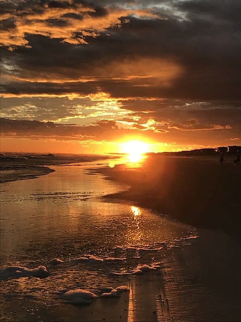 Free download storm beach ocean sunset dusk free picture to be edited with GIMP free online image editor