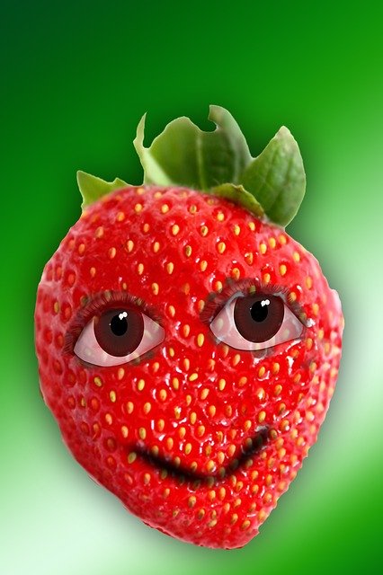 قم بتنزيل Strawberry Face مجانًا - رسم توضيحي مجاني ليتم تحريره باستخدام محرر الصور المجاني عبر الإنترنت GIMP