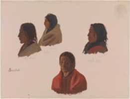 Free download Studies of Indian Chiefs Made at Fort Laramie free photo or picture to be edited with GIMP online image editor