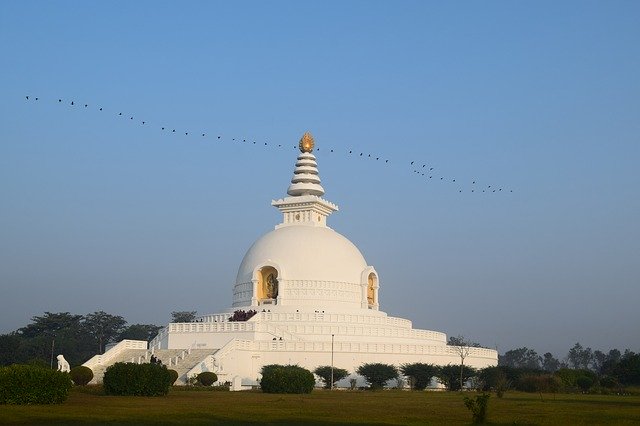 Free download Stupa Bouddha Birds -  free photo or picture to be edited with GIMP online image editor