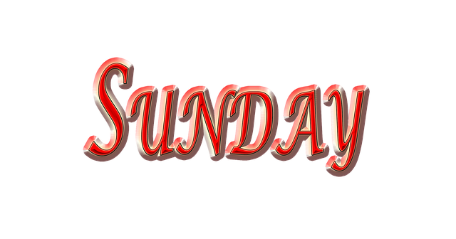 Free download Sunday Weekend Day Red -  free illustration to be edited with GIMP free online image editor