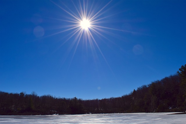 Free download sun lake sky park frozen winter free picture to be edited with GIMP free online image editor