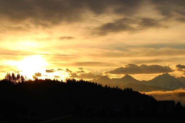 Free download sunrise mountains clouds alps free picture to be edited with GIMP free online image editor