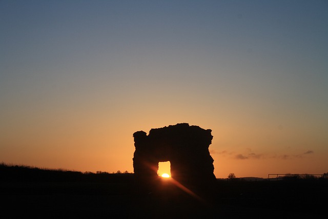 Free download sunrise ruin silhouette shropshire free picture to be edited with GIMP free online image editor