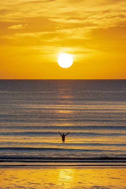 Free download sunrise sea beach sand nature free picture to be edited with GIMP free online image editor