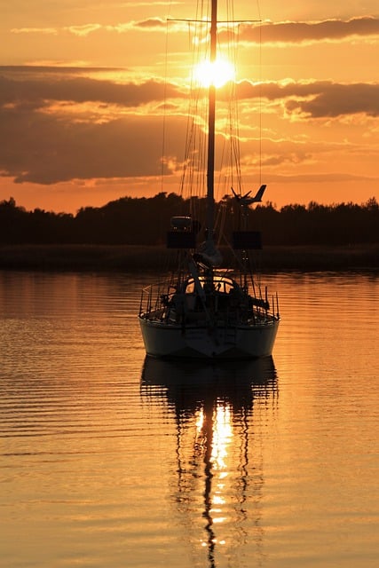 Free download sunset baltic sea sailboat sailing free picture to be edited with GIMP free online image editor