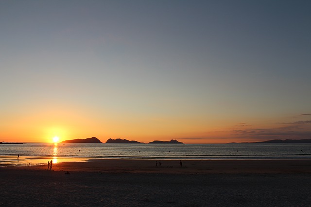 Free download sunset beach islas cies nigran free picture to be edited with GIMP free online image editor