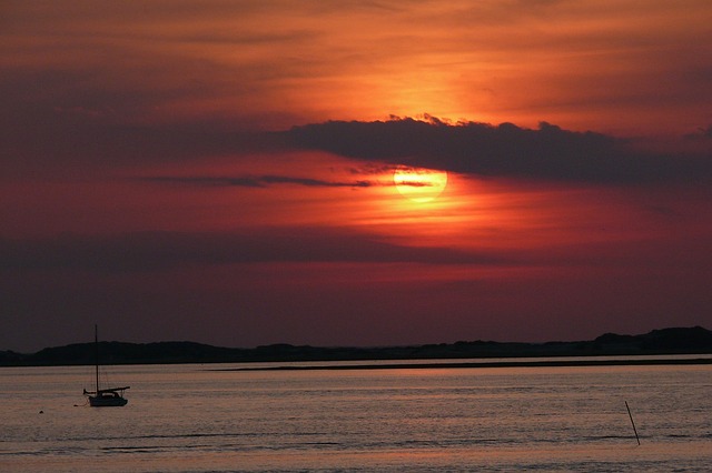 Free download sunset cape cod sea water color free picture to be edited with GIMP free online image editor