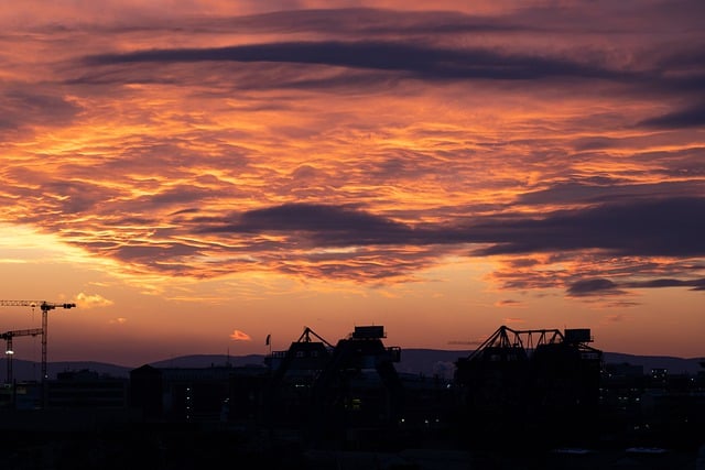 Free download sunset clouds skyline outdoors free picture to be edited with GIMP free online image editor